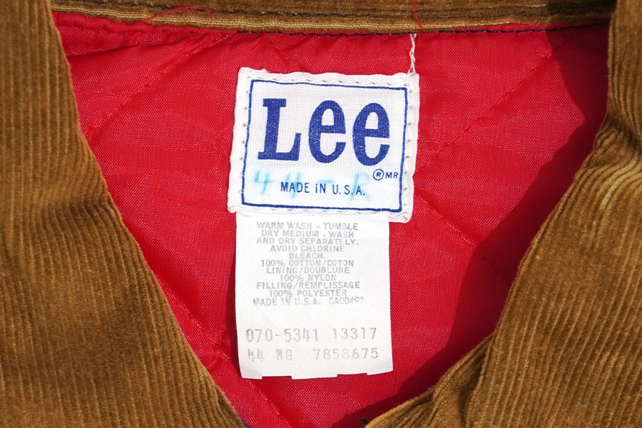 70's Lee 070-5341 キルティングライナー デニムジャケット 濃青 表記