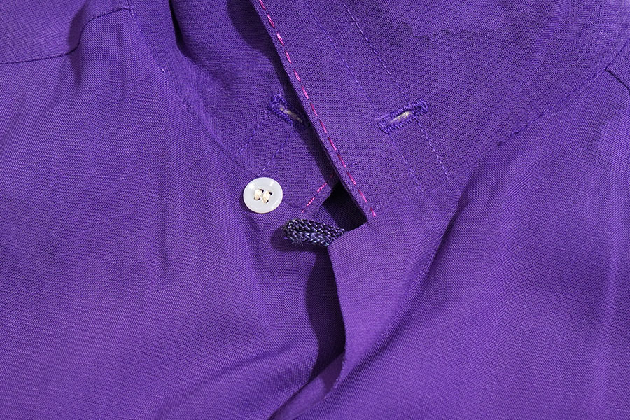 1950'S ARTVOGUE OF CALIFORNIA ''PISTON-PUSHERS SACRAMENTO'' CAR CLUB SHIRT PURPLE (SIZE.MEDIUM)