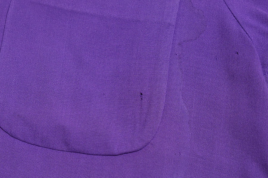 1950'S ARTVOGUE OF CALIFORNIA ''PISTON-PUSHERS SACRAMENTO'' CAR CLUB SHIRT PURPLE (SIZE.MEDIUM)