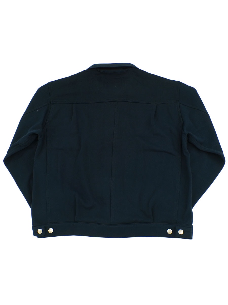 RUSSELL × BerBerJin Pro Cotton Loopback Terry Sweat Trucker Jacket NAVY