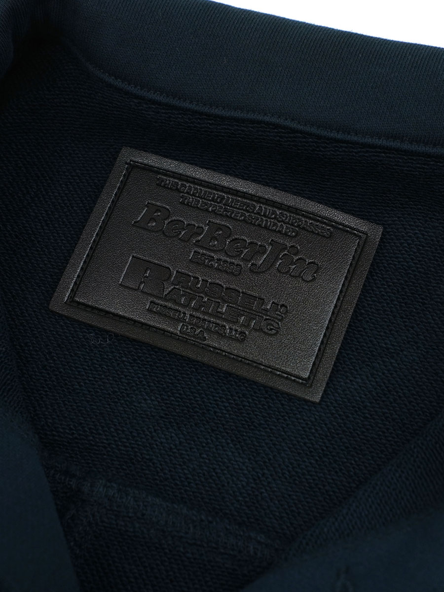 RUSSELL × BerBerJin Pro Cotton Loopback Terry Sweat Trucker Jacket NAVY