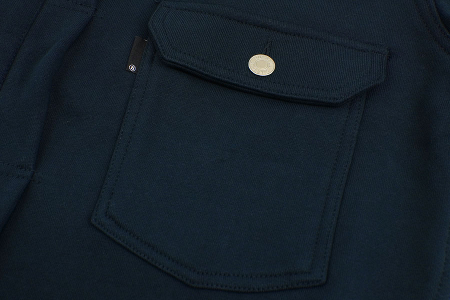 RUSSELL × BerBerJin Pro Cotton Loopback Terry Sweat Trucker Jacket NAVY