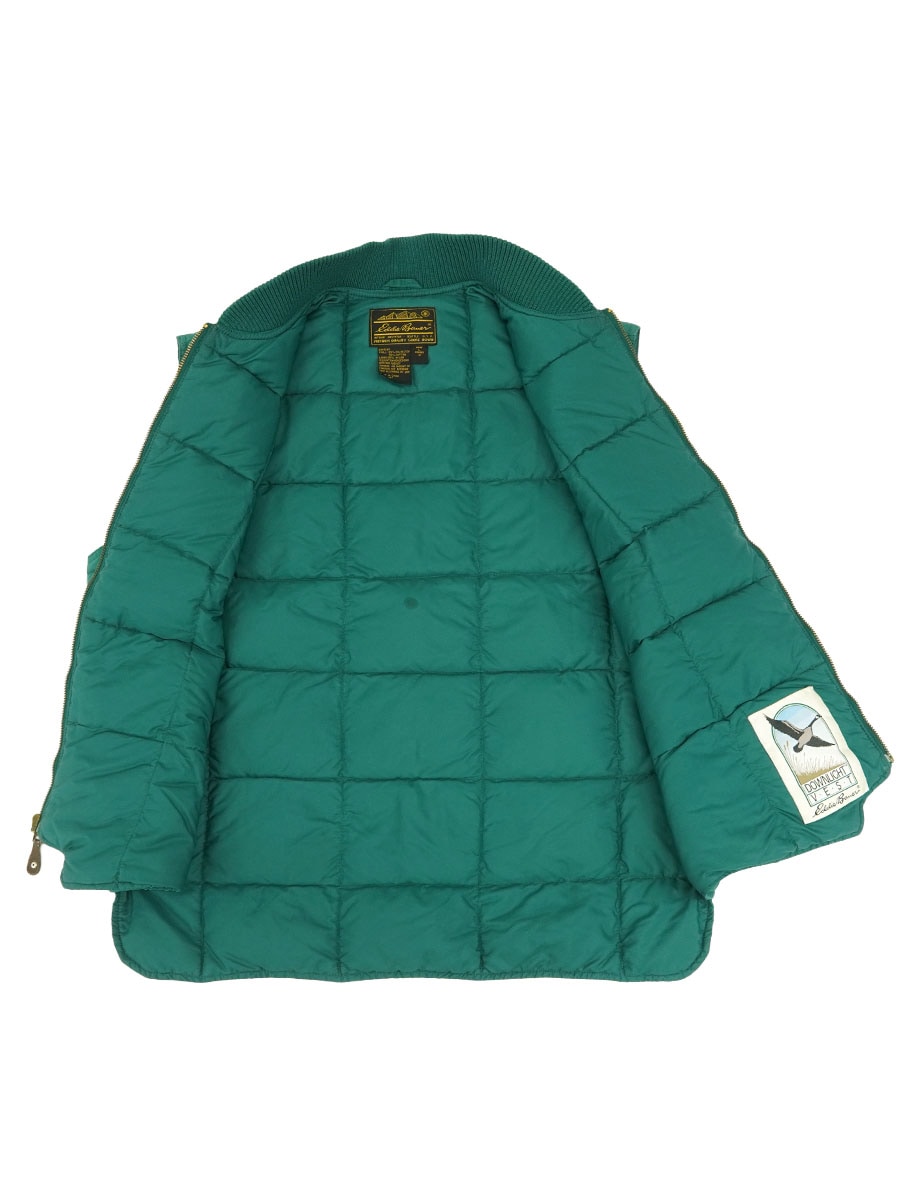 80's 黒タグ Eddie Bauer カナディアンベスト グリーン 表記(L) | NEW