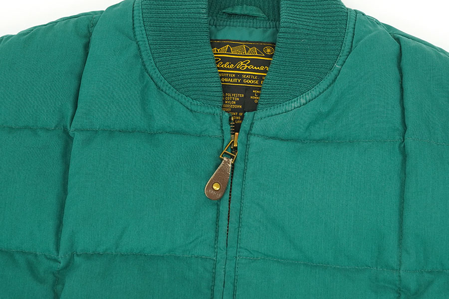 80's 黒タグ Eddie Bauer カナディアンベスト グリーン 表記(L) | NEW