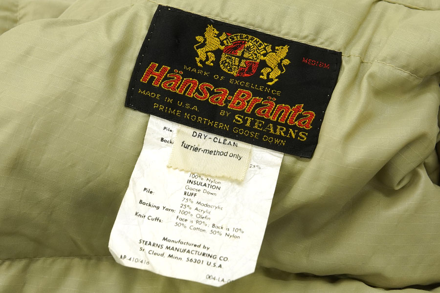 70's Hansa-Branta by STERNS グースダウン エスキモージャケット ブラウン 表記(M) USA製