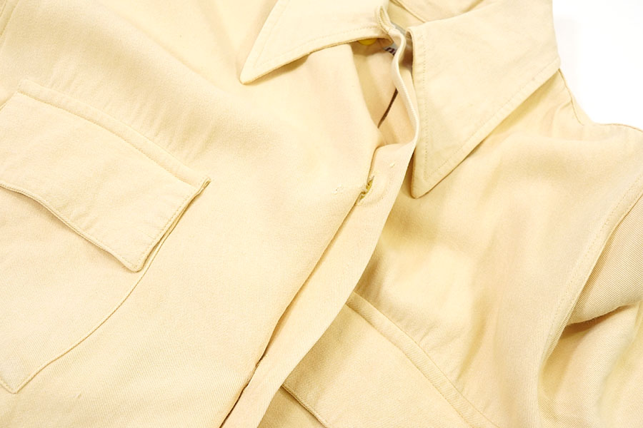 50'S PHILMAC L/S RAYON SHIRT YELLOW (SIZE.SMALL)