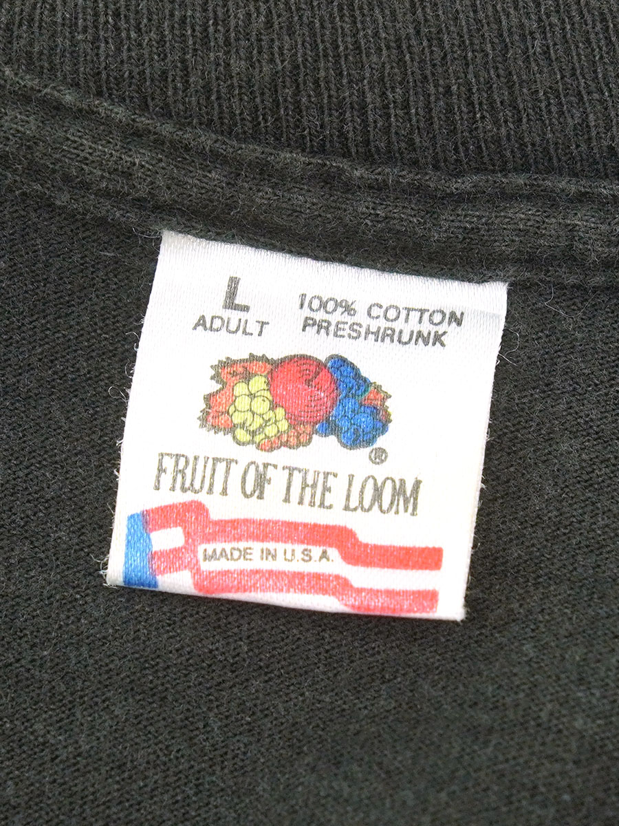 90'S FRUIT OF THE LOOM ''BUTHOLE SUYFERS'' T SHIRT BLACK (SIZE.LARGE) MADE IN USA
