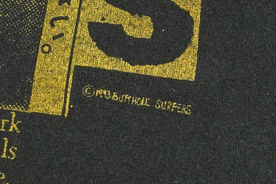 90'S FRUIT OF THE LOOM ''BUTHOLE SUYFERS'' T SHIRT BLACK (SIZE.LARGE) MADE IN USA