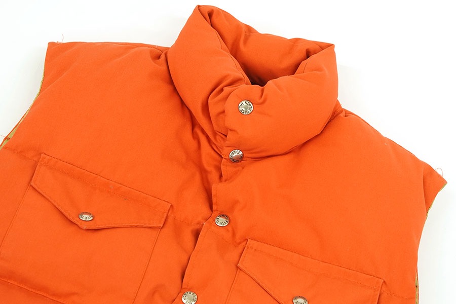 70's 茶タグ THE NORTH FACE ダウンベスト オレンジ 表記(L) | NEW
