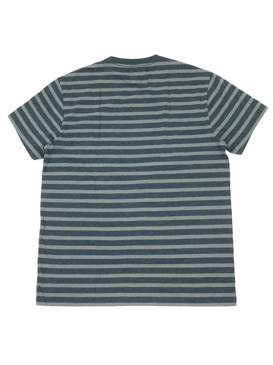00's J. CREW 灰x紺ボーダー ポケットTシャツ 表記(L) NOS