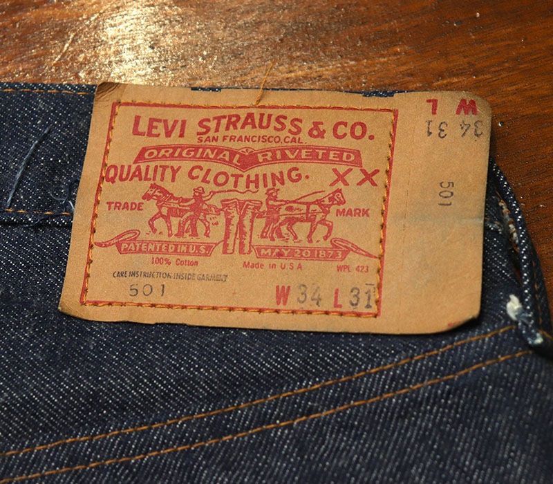1970s DEAD STOCK , Levis 501 RED LINE'66 ,  Size W34 L31