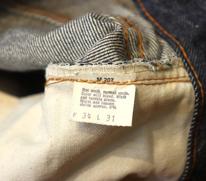 1970s DEAD STOCK , Levis 501 RED LINE'66 ,  Size W34 L31