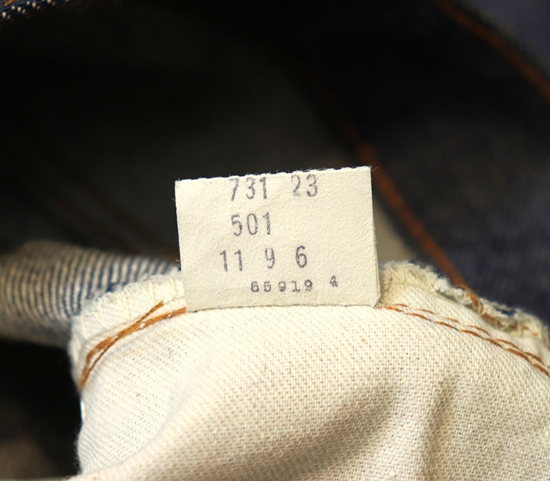 1970s DEAD STOCK , Levis 501 RED LINE'66 ,  Size W34 L31