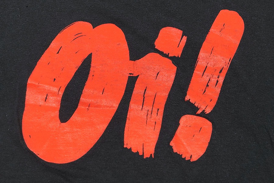 70's～ Hanes ''OI!'' Tシャツ ブラック 表記(M)