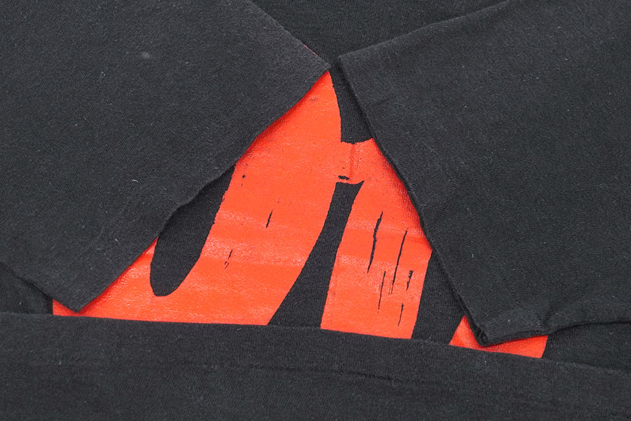 70's～ Hanes ''OI!'' Tシャツ ブラック 表記(M)