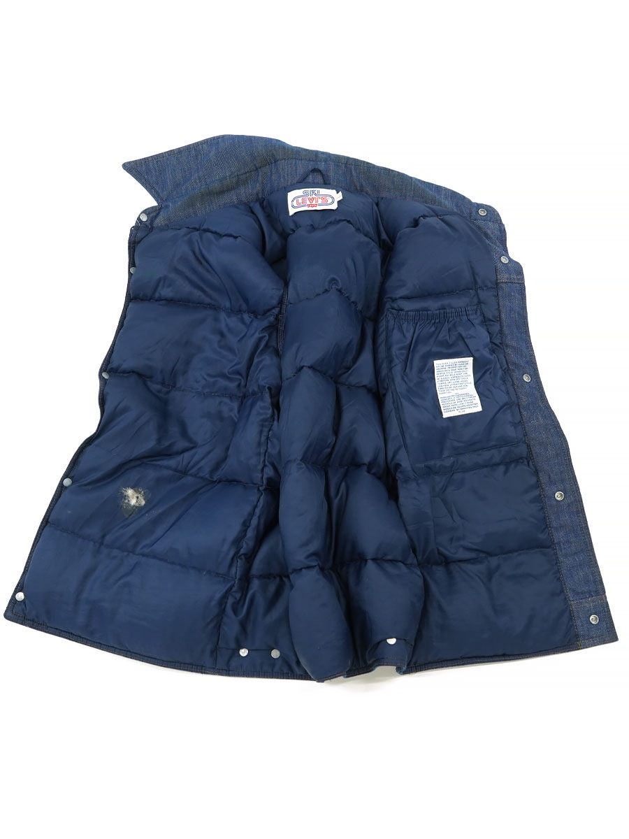 70's SKI LEVI'S デニム×裏ナイロン ダウンベスト 表記(L) ASIS | NEW