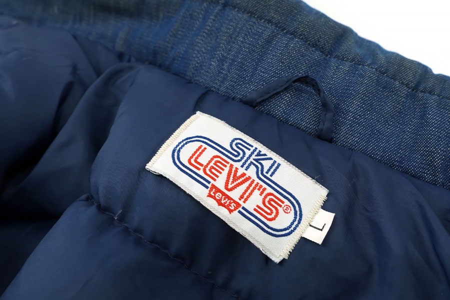 70's SKI LEVI'S デニム×裏ナイロン ダウンベスト 表記(L) ASIS | NEW