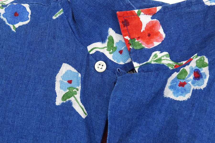 ラルフローレン ''CALDWELL'' ループカラー 花柄 100%リネン 半袖