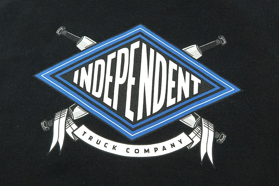 00'S～ INDEPENDENT FULL ZIP HOODED SWEAT SHIRT BLACK (SIZE.LARGE)