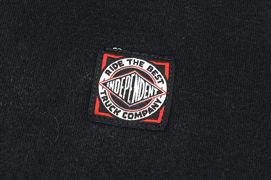 00'S～ INDEPENDENT FULL ZIP HOODED SWEAT SHIRT BLACK (SIZE.LARGE)