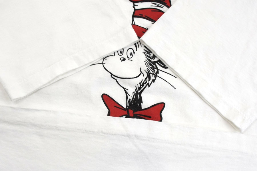 90's Dr. Seuss ''THE CAT IN THE HAT'' プリントTシャツ ホワイト