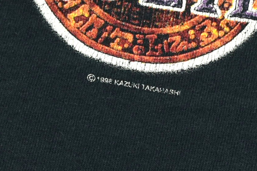 00's DELTA 遊戯王 YU-GI-OH! TRADING CARD GAME ''FLAMING ETERNITY'' 両面袖プリント Tシャツ 表記(XL)