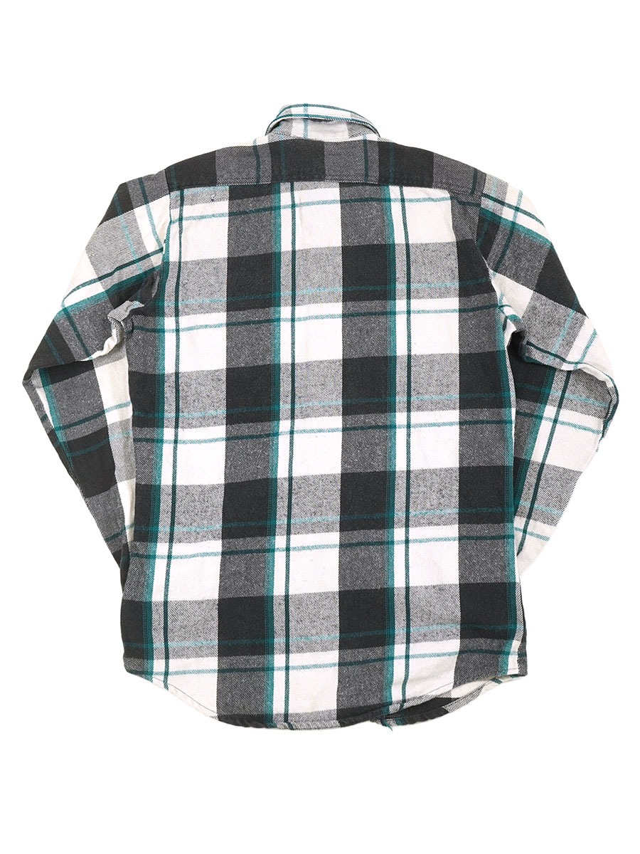 90'S FIVE BROTHER PLAID FLANNEL SHIRT (SIZE.MEDIUM TALL) MADE IN