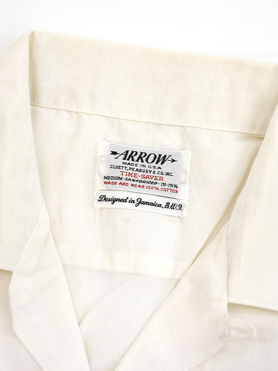 60's ARROW 前面総柄 100％コットン ショートスリーブ ループ
