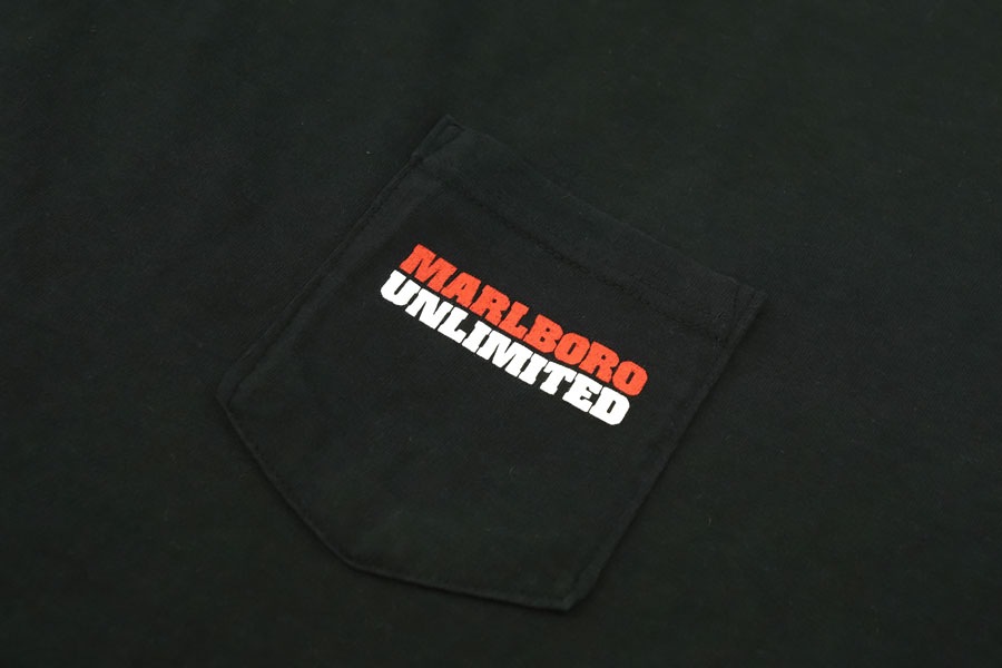 90's UNLIMITED Marlboro ''Lizard'' ポケットTシャツ 実寸(XL位)