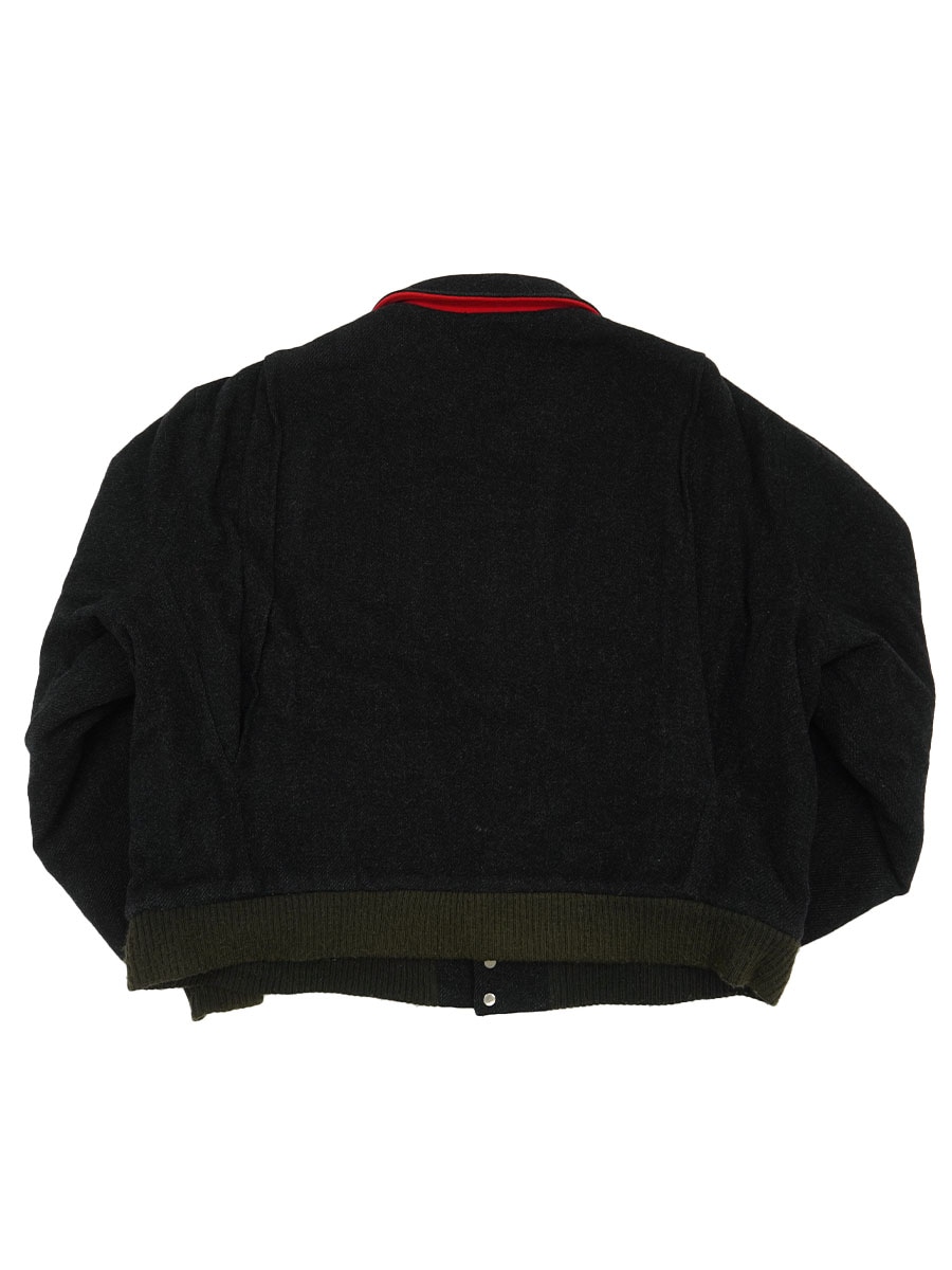 80's WOOLRICH 裏好配色チェック フルジップウールジャケット