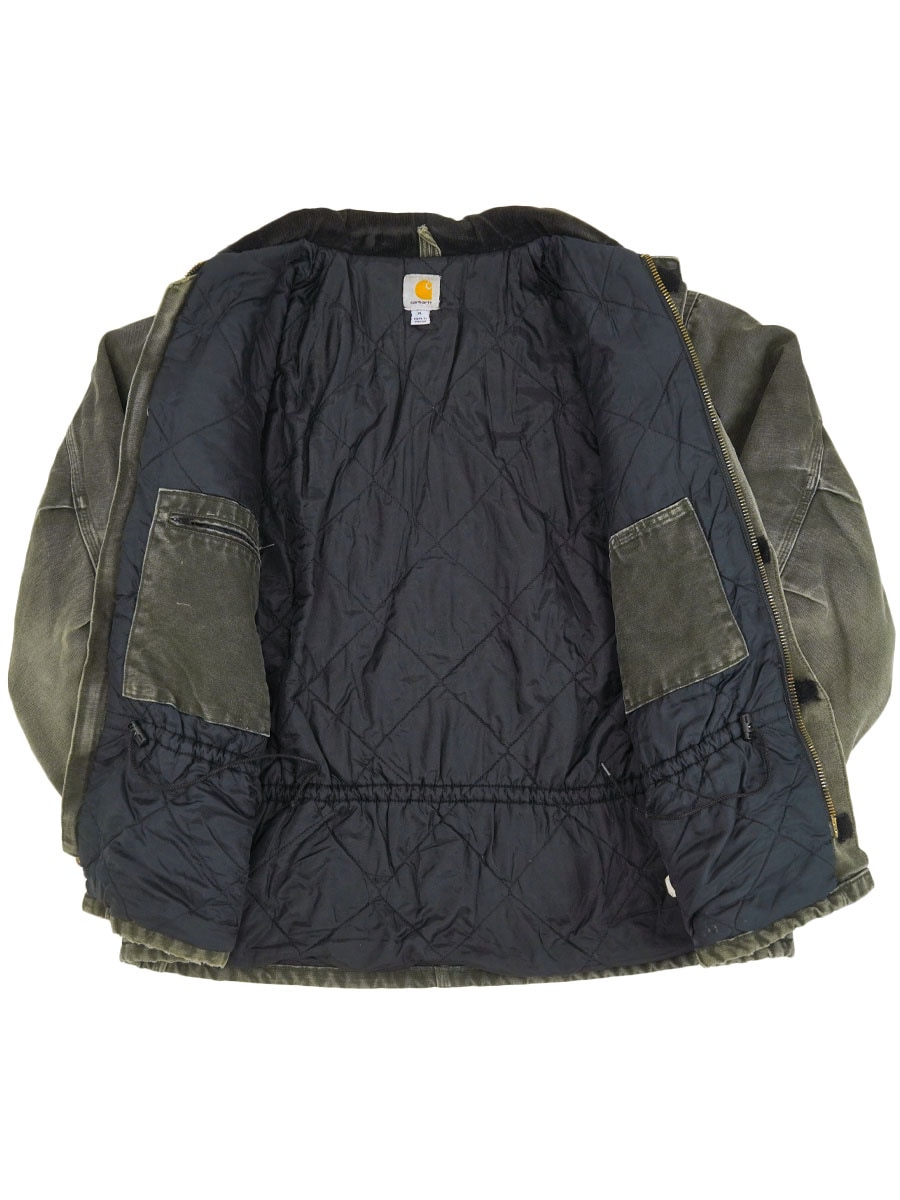 Carhartt トラディショナルコート モスグリーン 古着 Carhartt MOS モスグリーン ダック パデット