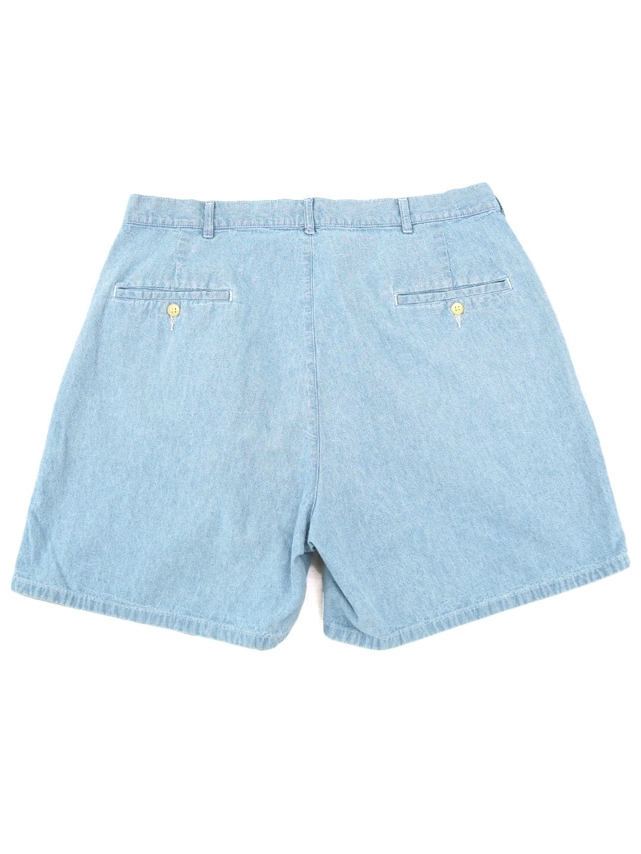 USA製 RALPH LAUREN 2タック シアサッカー ショーツ W36 ラルフローレン 2タック シャンブレーショーツ 表記(W36) USA製