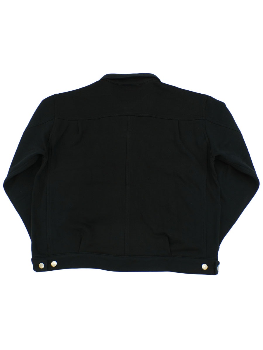 RUSSELL × BerBerJin Pro Cotton Loopback Terry Sweat Trucker Jacket BLACK
