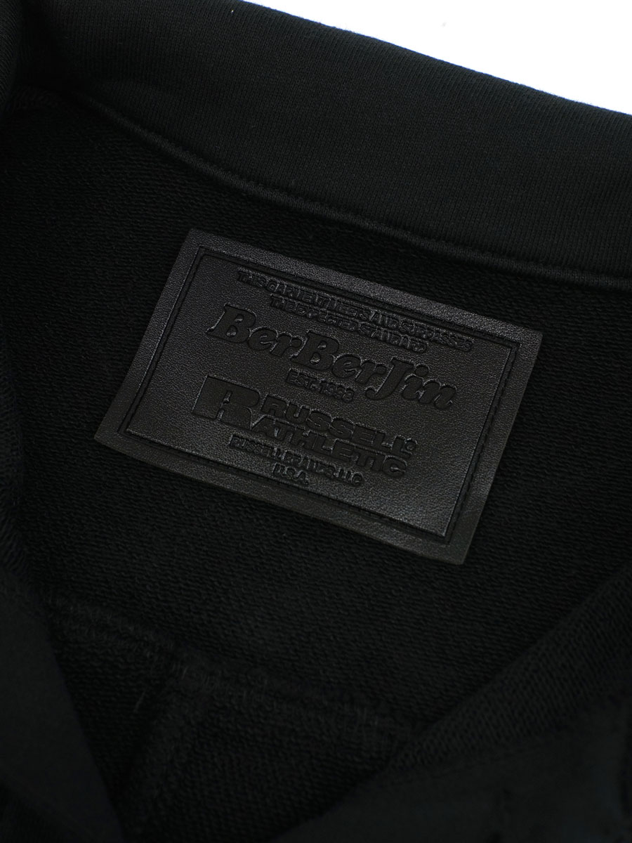 RUSSELL × BerBerJin Pro Cotton Loopback Terry Sweat Trucker Jacket BLACK