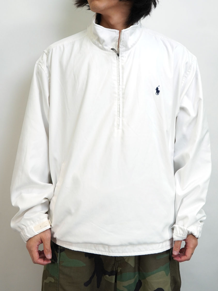 ラルフローレン ハーフジップ プルオーバージャケット ホワイト 表記