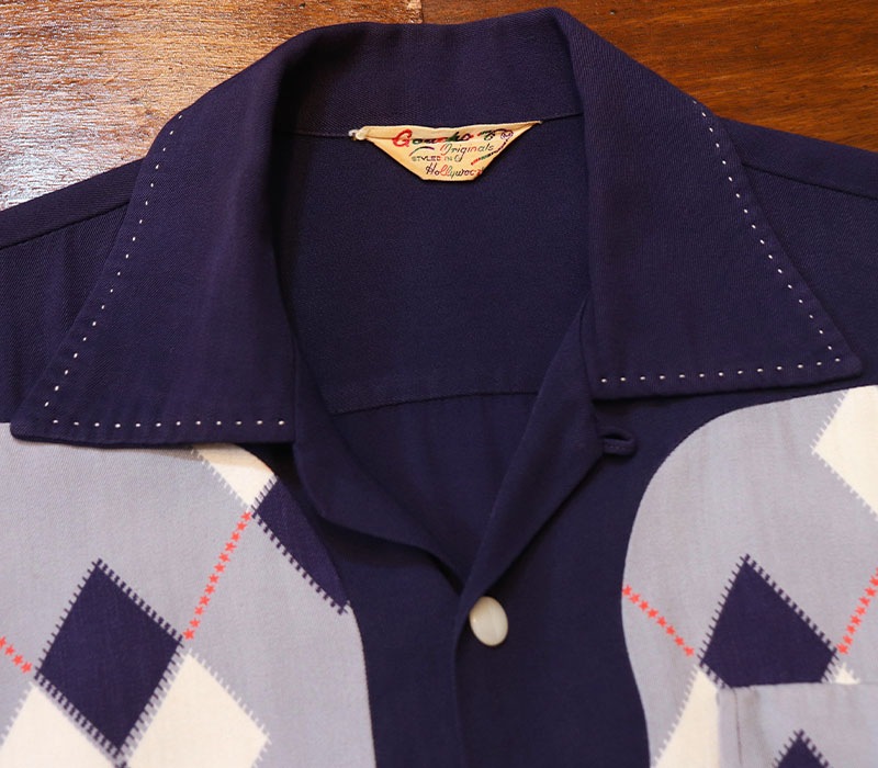 1950s L/S ARGYLE SHIRT , Size M