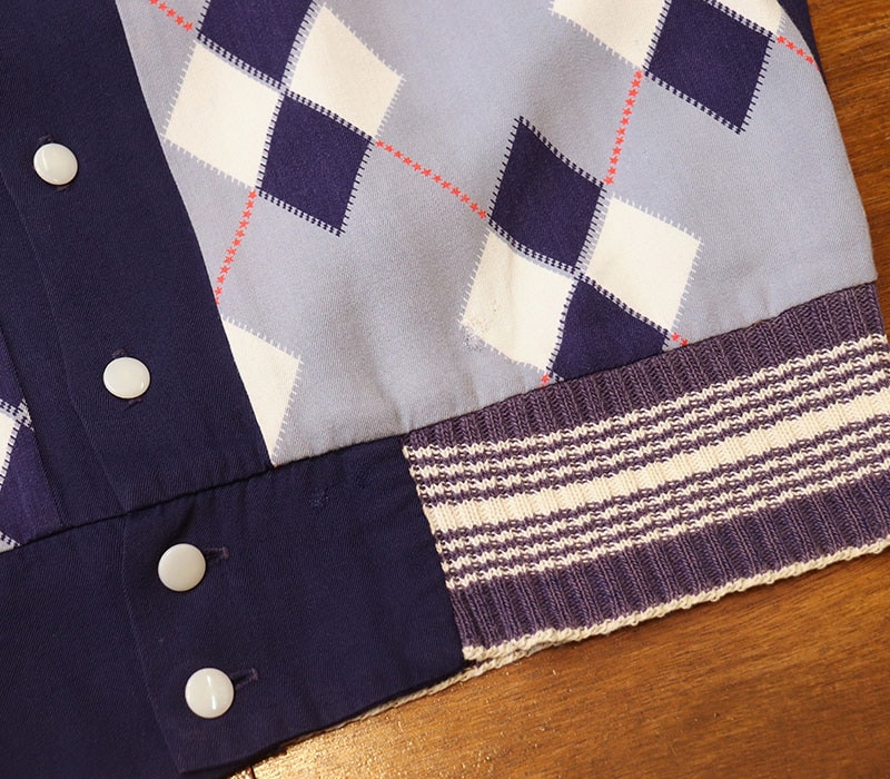 1950s L/S ARGYLE SHIRT , Size M