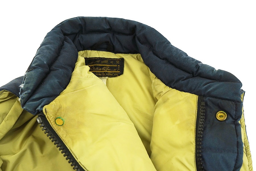 80'S EDDIE BAUER BLIZZARD MASTER DOWN VEST NAVY (SIZE. LARGE