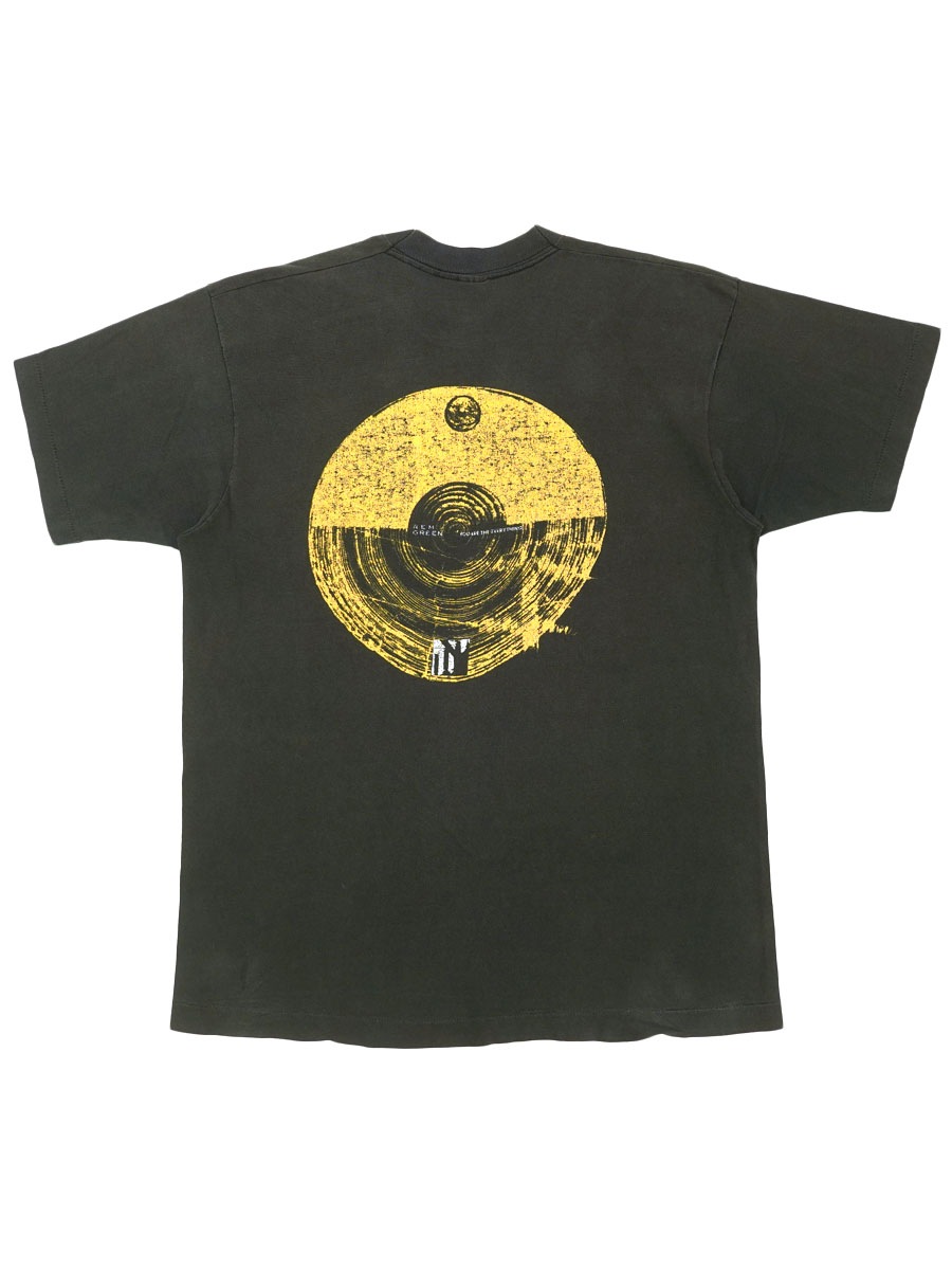 80's～ FRUIT OF THE LOOM R.E.M. ''GREEN'' Tシャツ ブラック 表記(XL