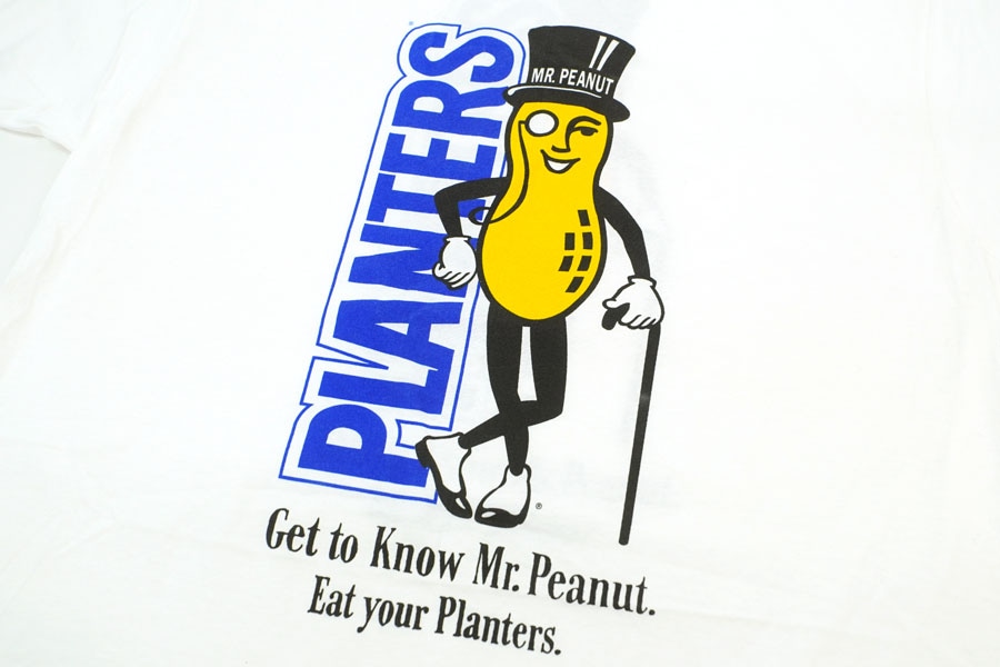 90's STADIUM COURT ''MR.PEANUT'' 両面プリントTシャツ 表記(XL) USA製 NOS
