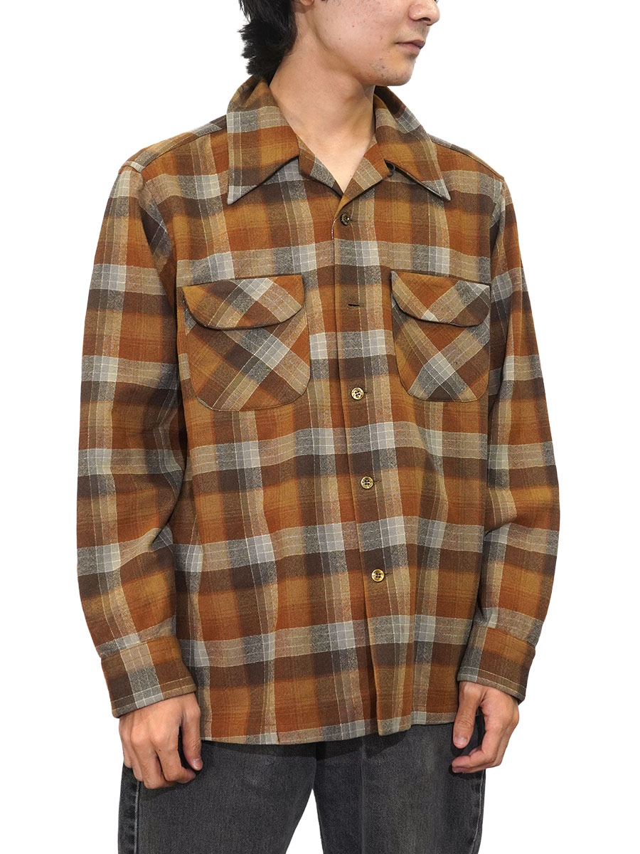 70's ペンドルトン ブラウンチェック ボードシャツ 表記(L) | NEW ITEM