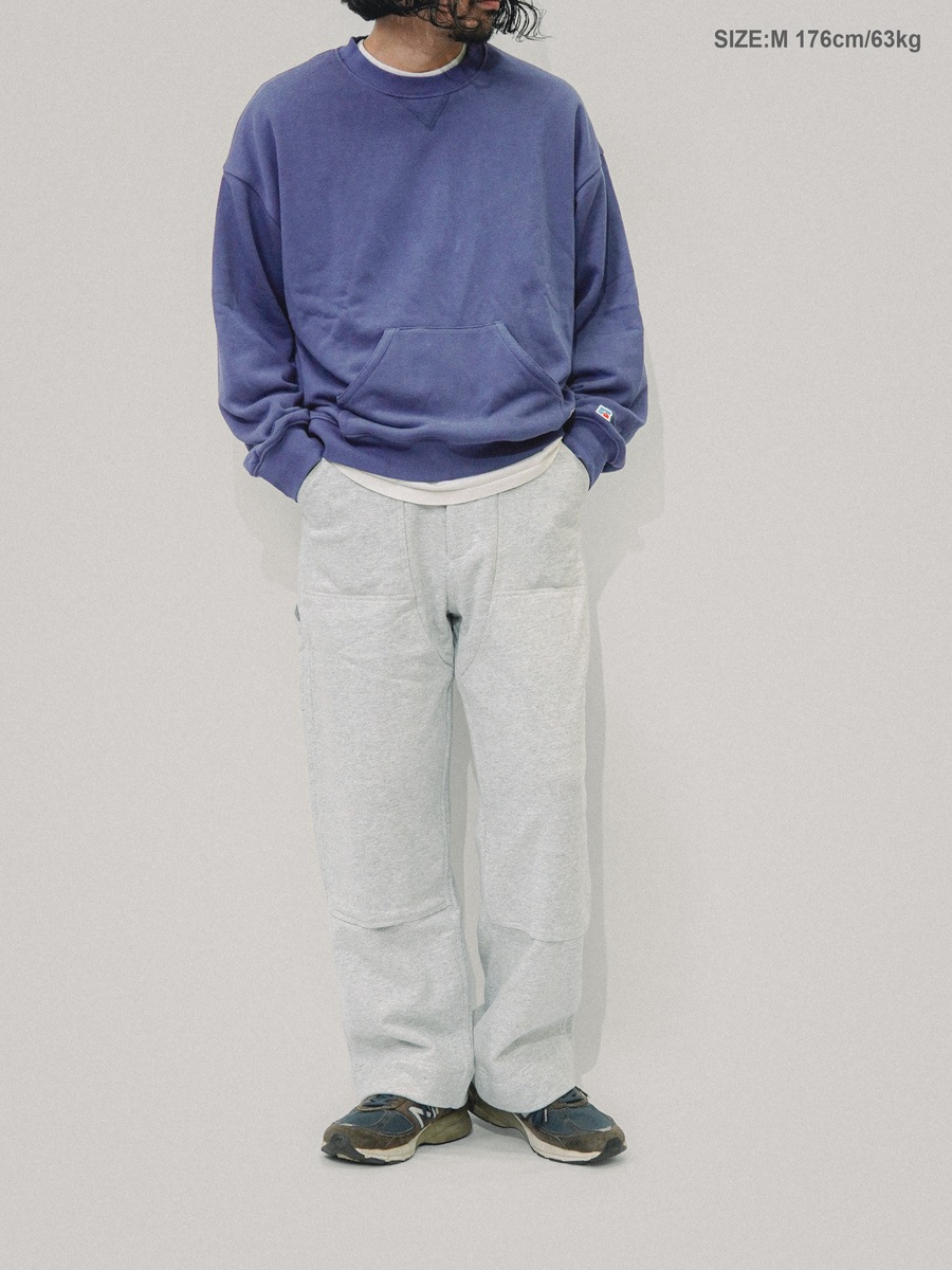 RUSSELL × BerBerJin Pro Cotton Loopback Terry Sweat Double Knee Sweat PT GRAY