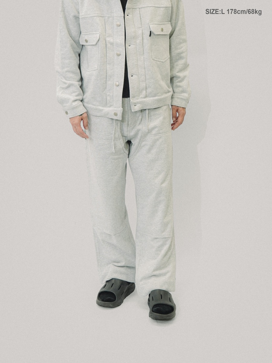 RUSSELL × BerBerJin Pro Cotton Loopback Terry Sweat Double Knee Sweat PT GRAY
