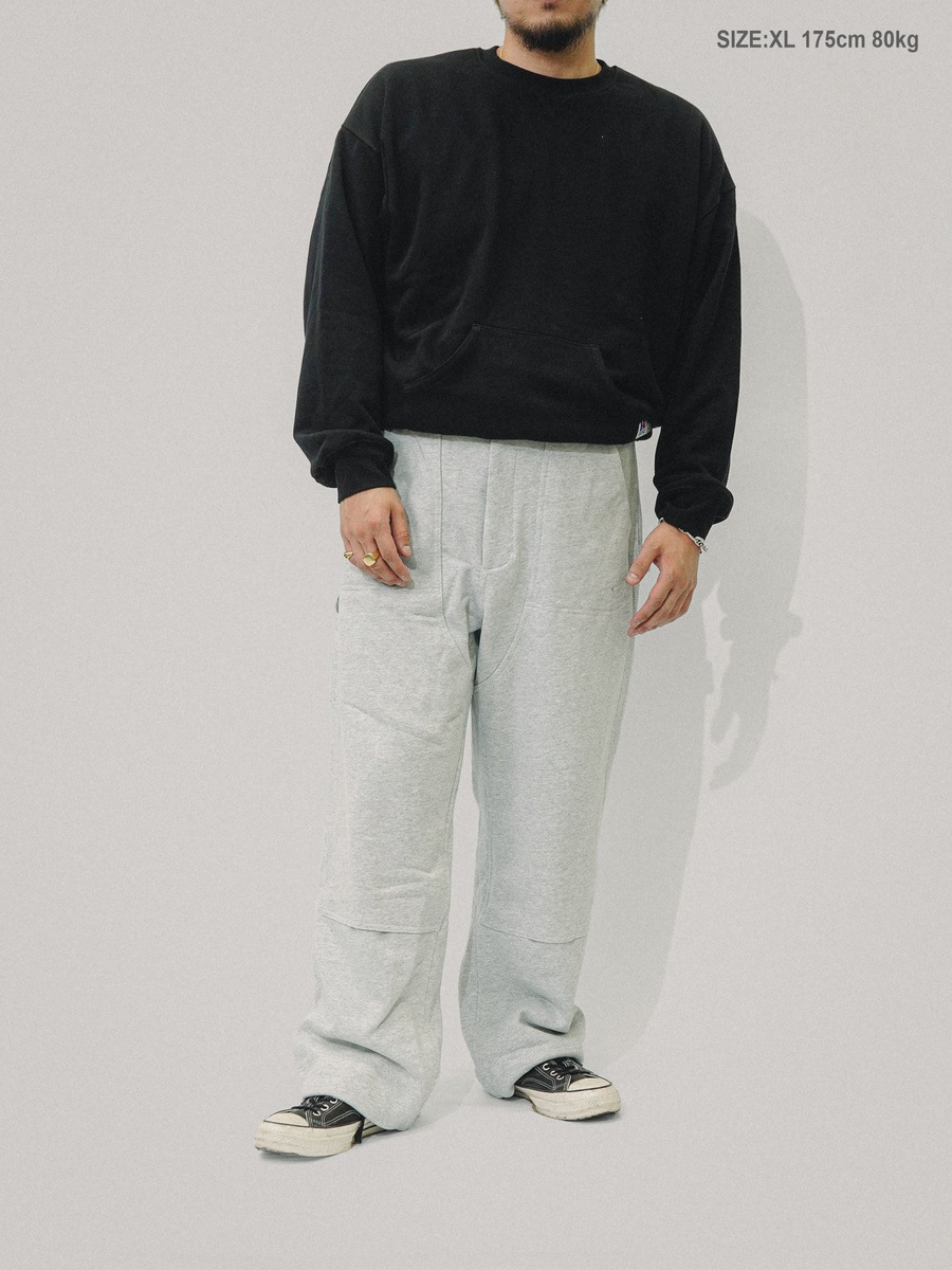 RUSSELL × BerBerJin Pro Cotton Loopback Terry Sweat Double Knee Sweat PT GRAY