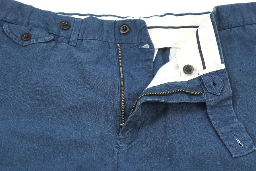 RALPH LAUREN 100% LINEN SHORTS NAVY (SIZE.W34)