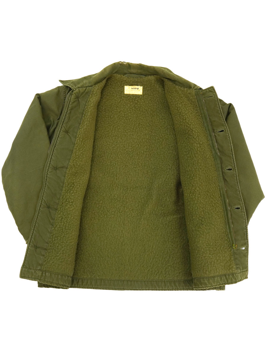 62 U.S.NAVY 初期 三角フラップ A-2 デッキジャケット USNステンシル