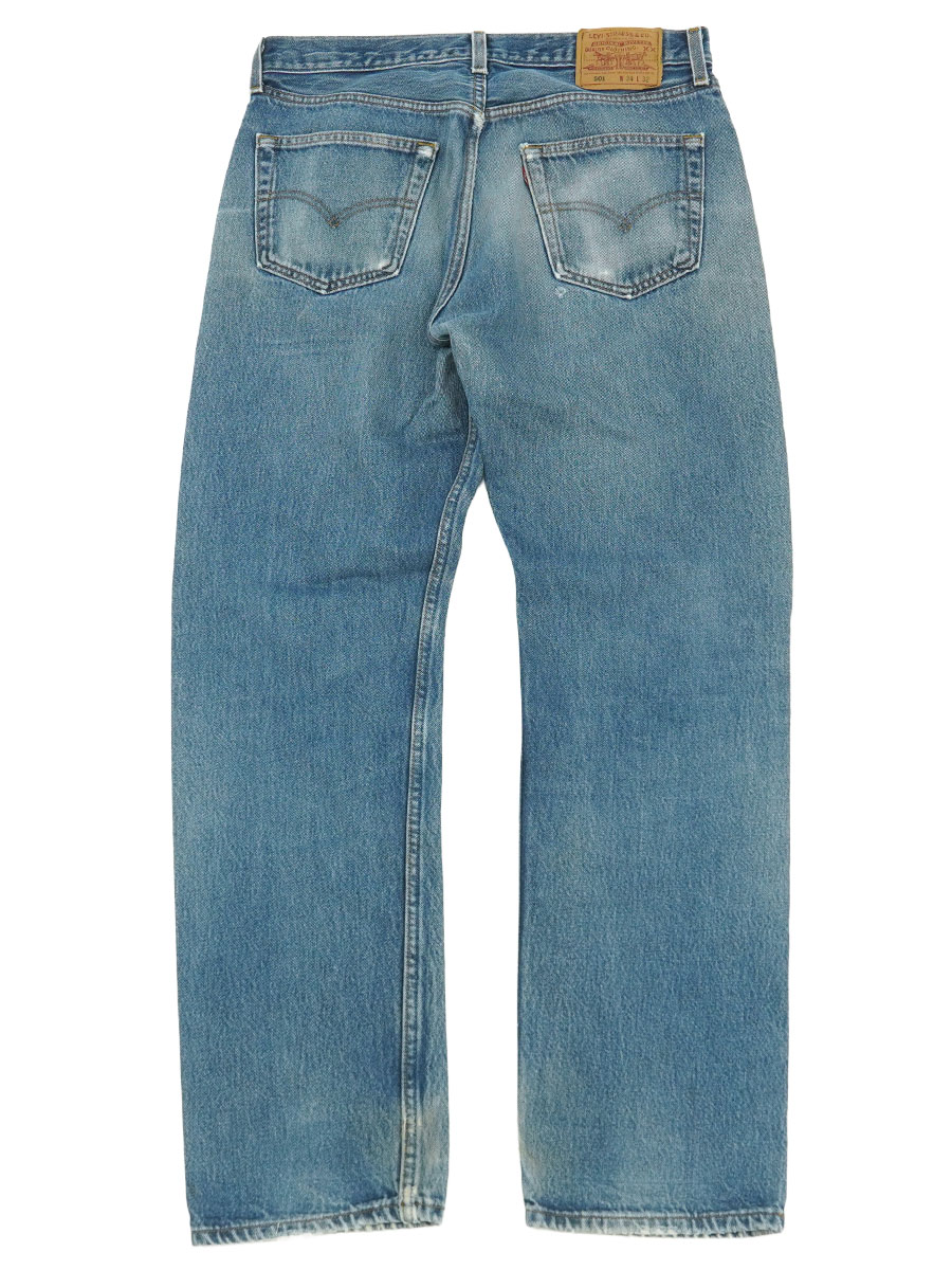 90's LEVI'S 501 デニムパンツ ヒゲ！ダメージ！ 表記(W34 L32) USA製