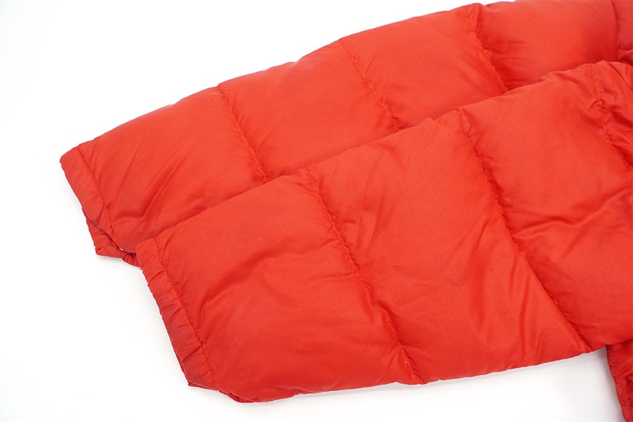 70's 茶タグ THE NORTH FACE リップストップ ダウンジャケット レッド 表記(M)