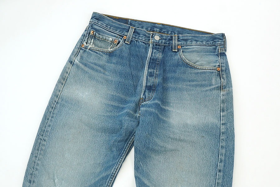 90's LEVI'S 501 デニムパンツ ヒゲ！ダメージ！ 表記(W34 L32) USA製
