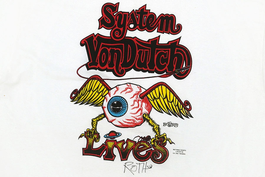 90's FRUIT OF THE LOOM ED ROTH ''System VonDutch'' 両面プリントT